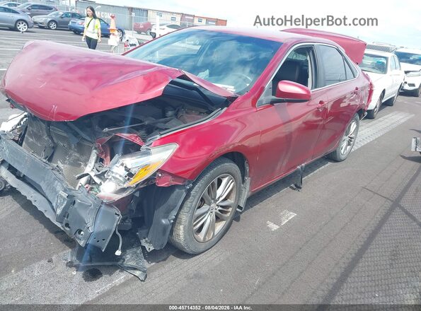 4T1BF1FK7HU796820 2017 TOYOTA CAMRY Красный Передняя левая четверть