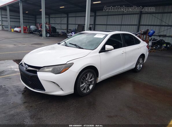4T1BF1FK8GU182471 2016 TOYOTA CAMRY White წინა მარცხენა ხედი სამი მეოთხედიდან