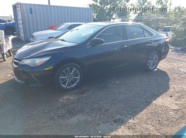 4T1BF1FK8GU548378 2016 TOYOTA CAMRY Black წინა მარცხენა ხედი სამი მეოთხედიდან