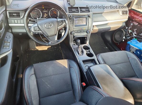 4T1BF1FK8GU598214 2016 TOYOTA CAMRY Темно-бордовый Вид панели приборов