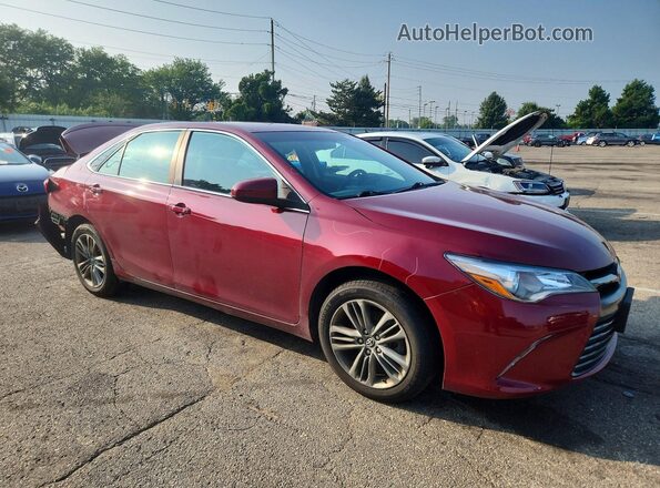 4T1BF1FK8GU598214 2016 TOYOTA CAMRY Темно-бордовый Передняя правая четверть