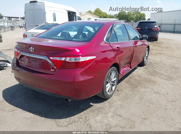 4T1BF1FK9GU548244 2016 TOYOTA CAMRY Red Задня права чверть