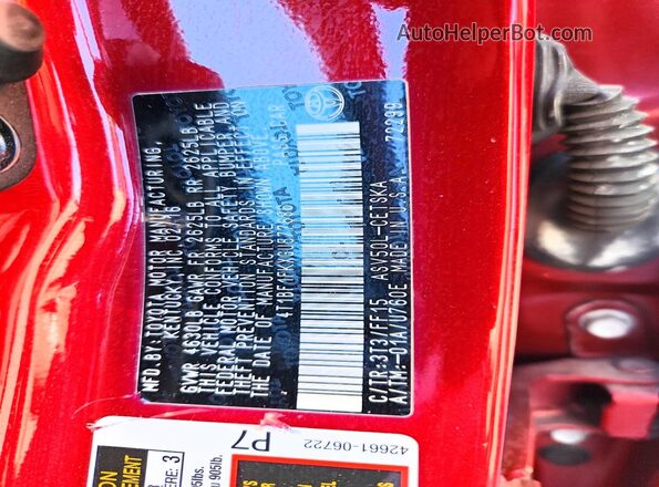 4T1BF1FKXGU577686 2016 TOYOTA CAMRY Бордовый Вид подкапотного пространства
