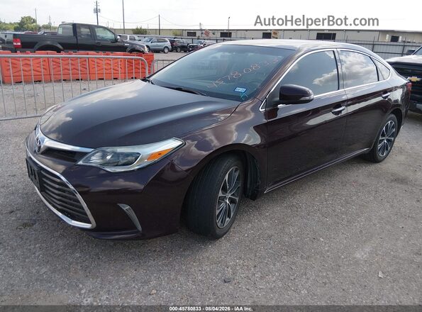 4T1BK1EB0GU224967 2016 TOYOTA AVALON Burgundy წინა მარცხენა ხედი სამი მეოთხედიდან