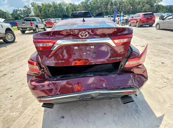 4T1BK1EB2GU204140 2016 TOYOTA AVALON Burgundy Rear interior view