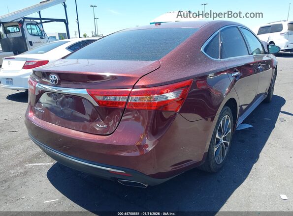 4T1BK1EB4JU271667 2018 TOYOTA AVALON Burgundy Trasero derecho