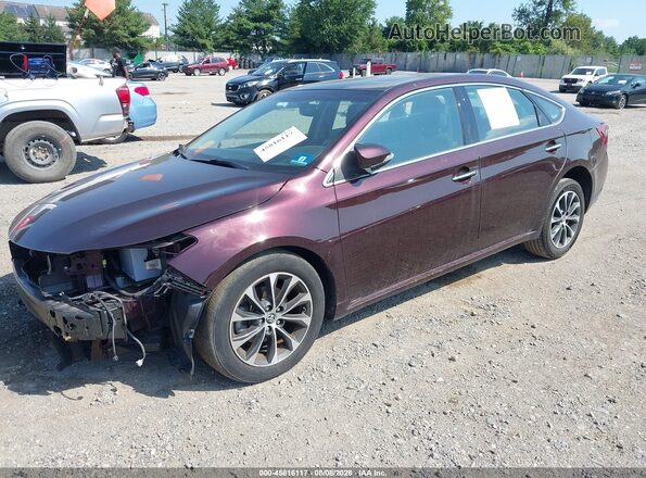 4T1BK1EB6GU202178 2016 TOYOTA AVALON Burgundy Vista tres cuartos delantera izquierda