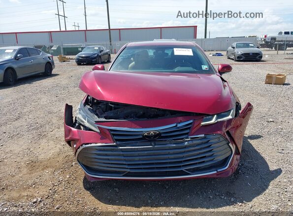 4T1BZ1FB7KU032108 2019 TOYOTA AVALON Red ხელსაწყოთა პანელის ხედი
