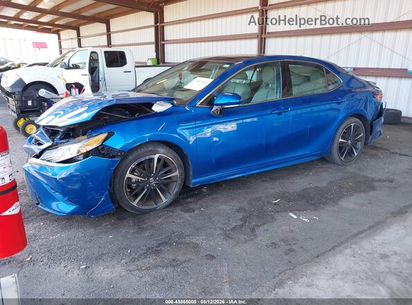 4T1BZ1HK2KU024091 2019 TOYOTA CAMRY Blue Przód lewy