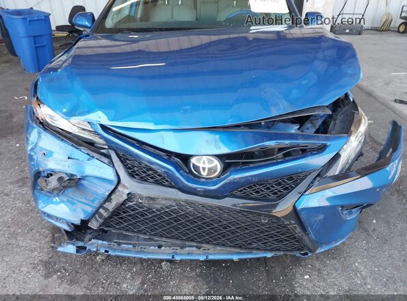 4T1BZ1HK2KU024091 2019 TOYOTA CAMRY Blue Widok z przodu