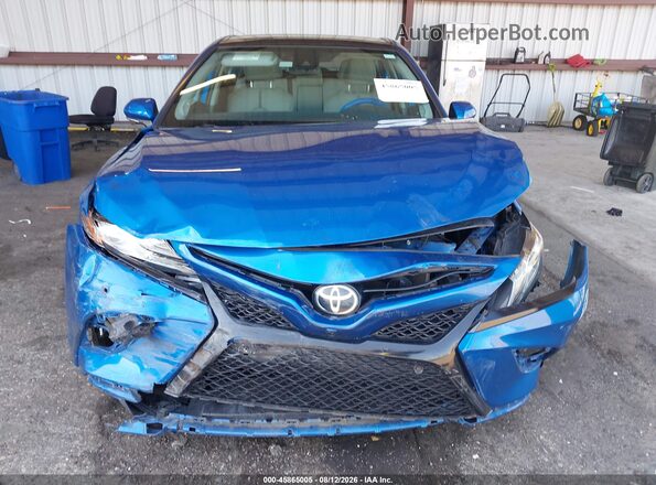 4T1BZ1HK2KU024091 2019 TOYOTA CAMRY Blue Widok zestawu wskaźników