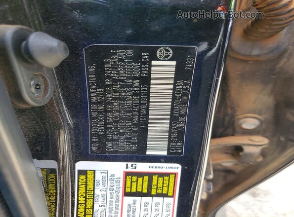 4T1C11AK6LU911135 2020 TOYOTA CAMRY Black Вид підкапотного простору