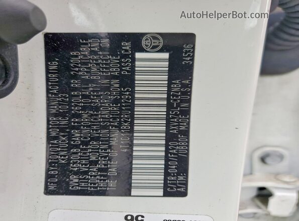 4T1C11BK2RU112945 2024 TOYOTA CAMRY White Շարժիչի բաժամունքի տեսք