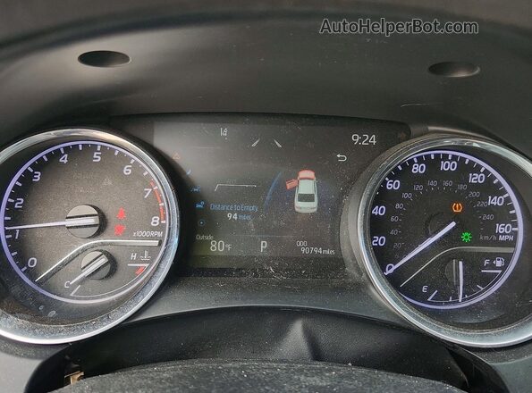 4T1C11BK5LU018095 2020 TOYOTA CAMRY White Widok zestawu wskaźników