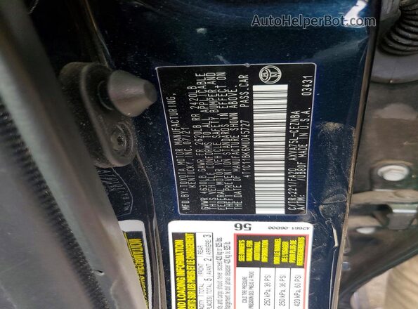 4T1C11BK6MU045727 2021 TOYOTA CAMRY Blue ძრავის განყოფილების ხედი