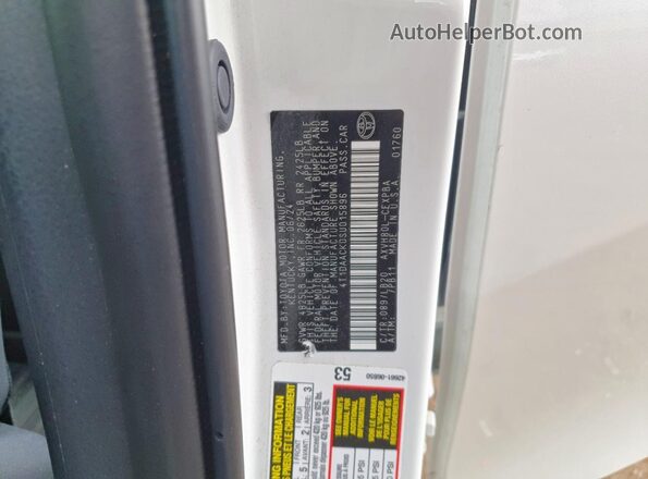 4T1DAACK0SU015896 2025 TOYOTA CAMRY White Widok komory silnika