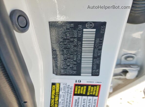 4T1DAACK0SU104187 2025 TOYOTA CAMRY White Widok komory silnika