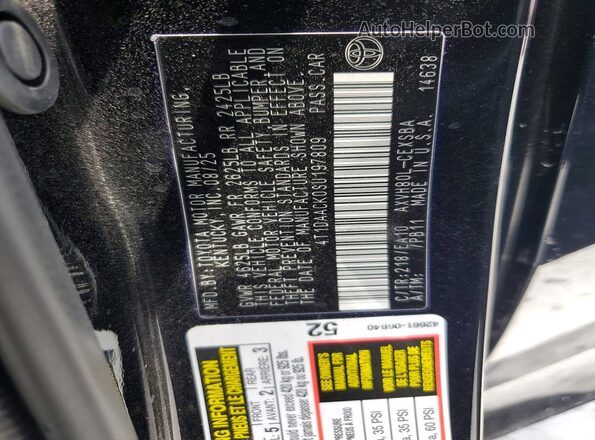 4T1DAACK0SU197809 2025 TOYOTA CAMRY Black Engine compartment view