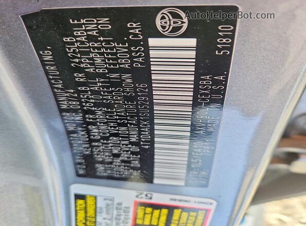 4T1DAACK1SU529126 2025 TOYOTA CAMRY Gray Widok komory silnika