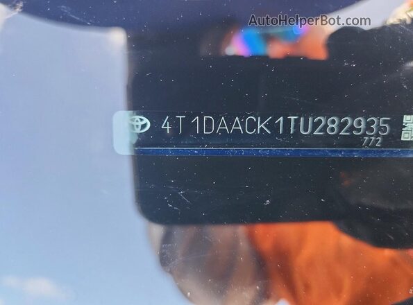 4T1DAACK1TU282935 2026 TOYOTA CAMRY Синий Вид подкапотного пространства