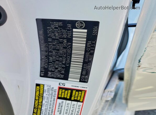 4T1DAACK1TU657478 2026 TOYOTA CAMRY White ძრავის განყოფილების ხედი