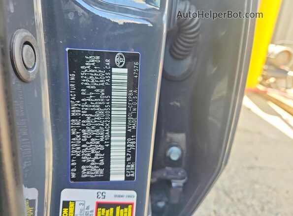 4T1DAACK2SU055445 2025 TOYOTA CAMRY Серый Вид подкапотного пространства