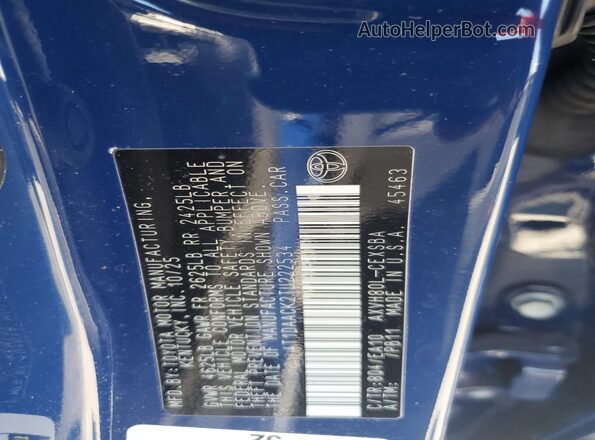 4T1DAACK2TU222534 2026 TOYOTA CAMRY Blue Widok komory silnika