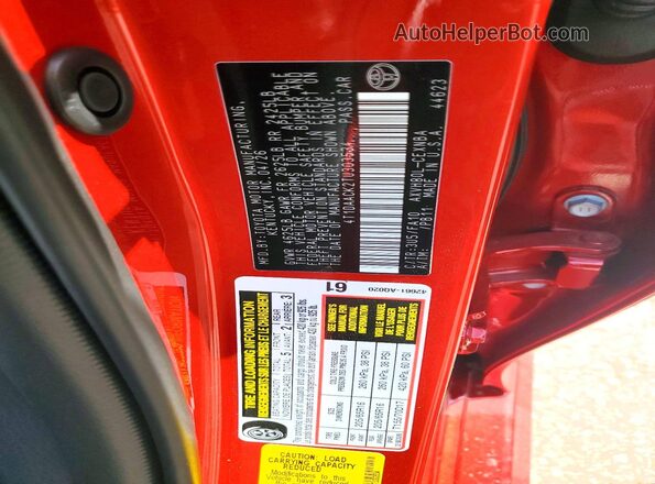 4T1DAACK2TU303534 2026 TOYOTA CAMRY Red ძრავის განყოფილების ხედი