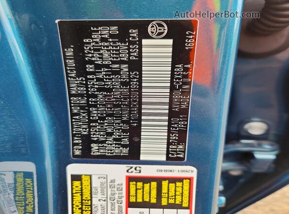 4T1DAACK3SU199425 2025 TOYOTA CAMRY Teal Widok komory silnika
