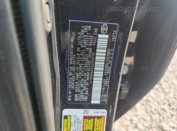 4T1DAACK3SU500792 2025 TOYOTA CAMRY Black ძრავის განყოფილების ხედი