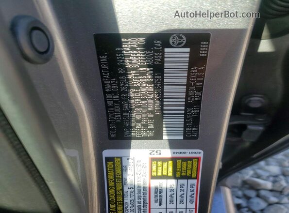 4T1DAACK5SU547581 2025 TOYOTA CAMRY Gray Widok komory silnika