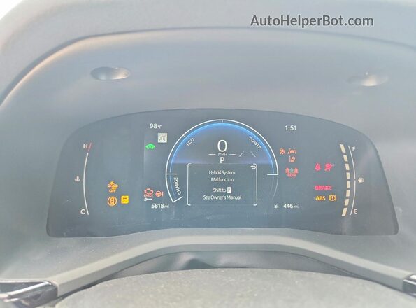 4T1DAACK5TU712756 2026 TOYOTA CAMRY Белый Вид щитка приборов