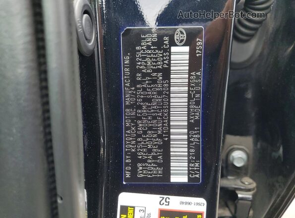 4T1DAACK6SU072085 2025 TOYOTA CAMRY Black Շարժիչի բաժամունքի տեսք