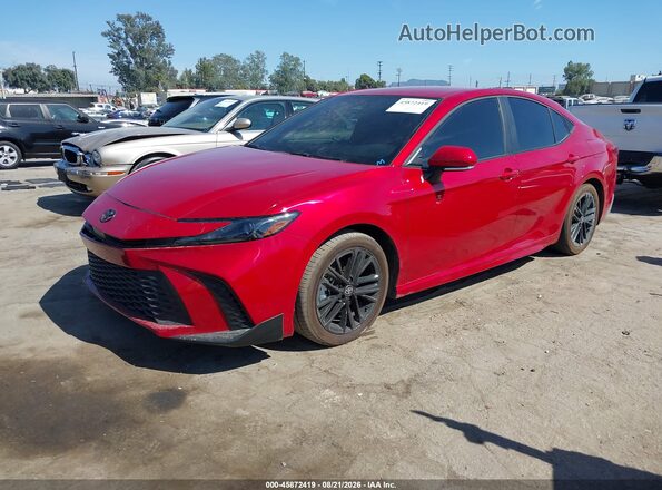 4T1DAACK6TU276824 2026 TOYOTA CAMRY Red Առջևի ձախ երեք քառորդ տեսարան