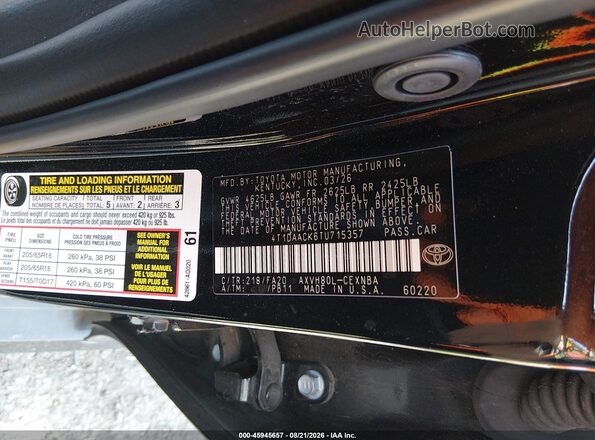 4T1DAACK6TU715357 2026 TOYOTA CAMRY Black Engine compartment view