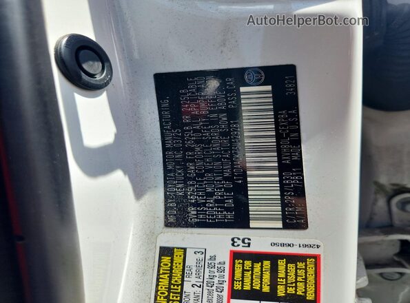 4T1DAACK7SU129281 2025 TOYOTA CAMRY Белый Вид подкапотного пространства