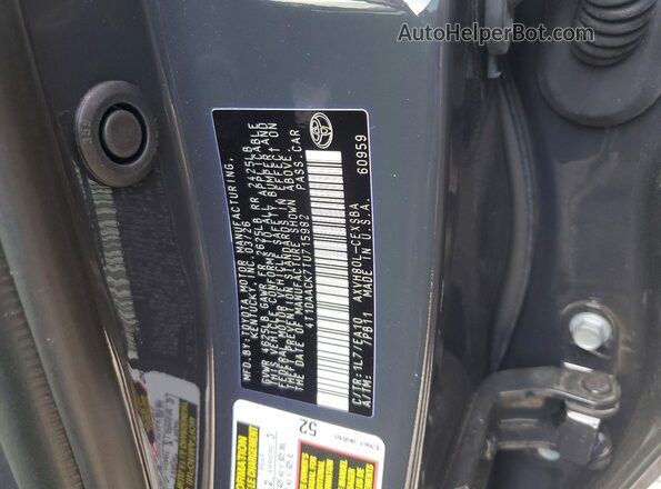 4T1DAACK7TU715982 2026 TOYOTA CAMRY Gray Вид підкапотного простору