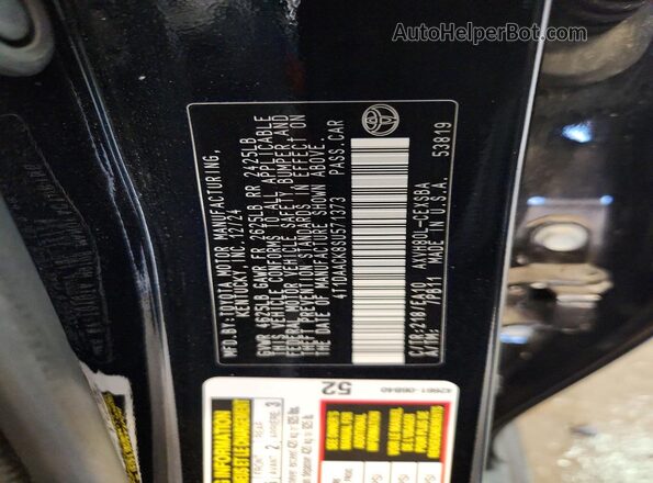 4T1DAACK8SU571373 2025 TOYOTA CAMRY Black Engine compartment view