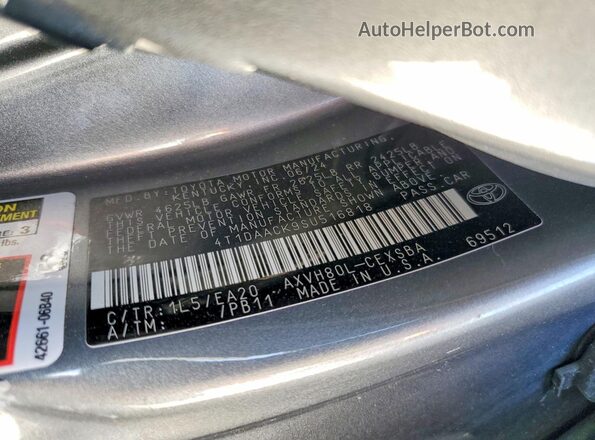 4T1DAACK9SU516818 2025 TOYOTA CAMRY Gray Engine compartment view