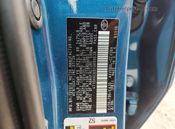 4T1DAACK9TU699638 2026 TOYOTA CAMRY Blue Շարժիչի բաժամունքի տեսք