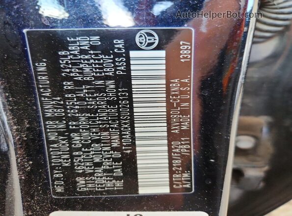 4T1DAACKXSU026131 2025 TOYOTA CAMRY Черный Вид подкапотного пространства
