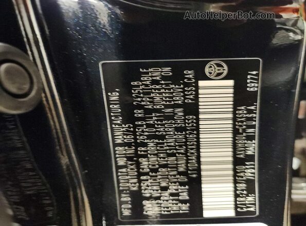 4T1DAACKXSU621559 2025 TOYOTA CAMRY Black Engine compartment view