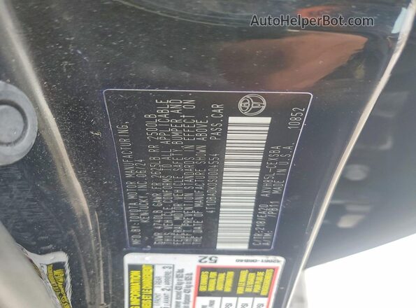 4T1DBADK0SU004554 2025 TOYOTA CAMRY Черный Вид подкапотного пространства