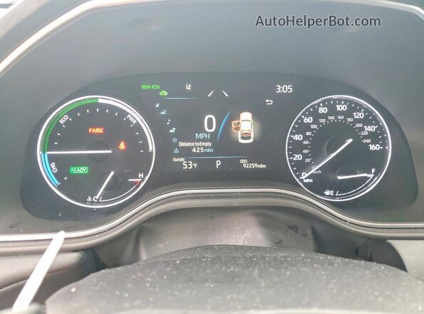 4T1E21FB7LU017479 2020 TOYOTA AVALON White Instrument cluster view