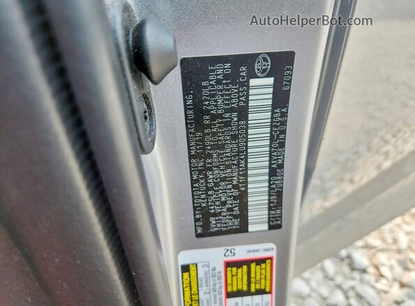 4T1F11AK4LU905038 2020 TOYOTA CAMRY Серебряный Вид подкапотного пространства