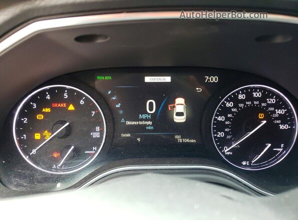 4T1FZ1FB1LU053670 2020 TOYOTA AVALON Черный Вид щитка приборов
