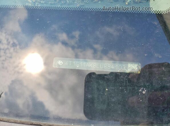 4T1G11AK8LU884103 2020 TOYOTA CAMRY Gray Widok komory silnika