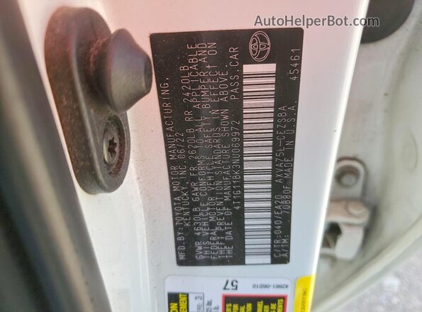 4T1G11BK3NU069972 2022 TOYOTA CAMRY White Widok komory silnika