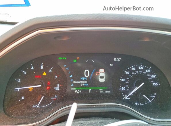 4T1JZ1FB8NU080460 2022 TOYOTA AVALON Red Instrument cluster view