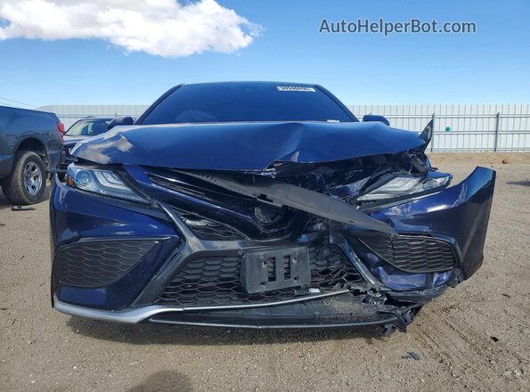 4T1K61AK8MU426865 2021 TOYOTA CAMRY Blue Front view